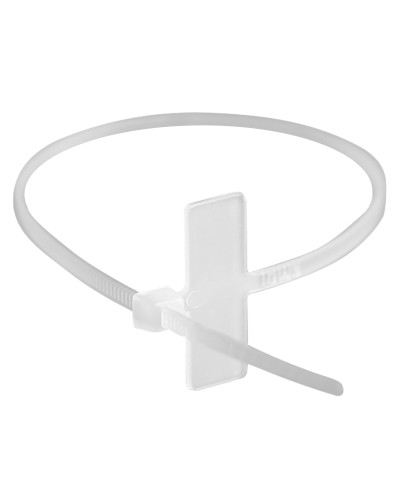 Хомут 2,5x100 белый (100шт) (252100SR-M): Хомут маркировочный, горизонтальная табличка под замком 24,5x7,8 в Благовещенске