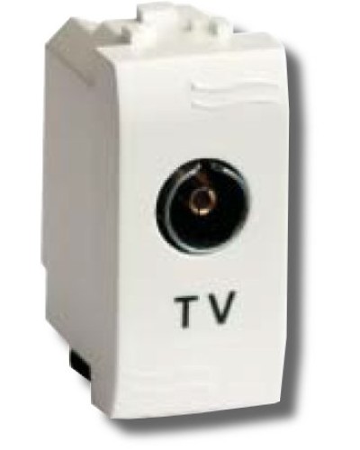 Розетка TV универсальная Brava 1 модуль белая (76721B): Розетка TV в Благовещенске