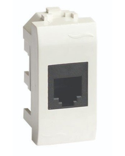 Розетка RJ-45 Brava 1 модуль слоновая кость (75654S): Розетка компьютерная с одним разъёмом в Благовещенске