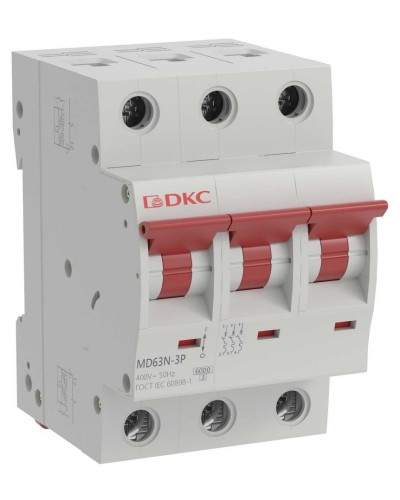 YON max MD63N 3P 25А 6кА C (MD63N-3PC25). Автоматический выключатель. ДКС в Благовещенске