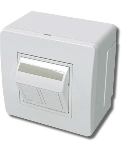 Коробка в сборе с 2 розетками RJ45, кат.5е, белая (10656): Коробка в сборе в Благовещенске