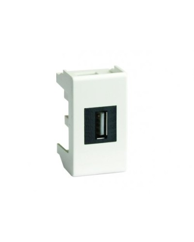Розетка USB 2.0 Brava 1 модуль слоновая кость (75200S): Розетка USB в Благовещенске
