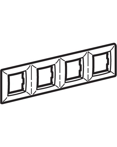 Рамка на 2+2+2+2 модуля (четырехместная), сл. кость (75014O): Рамка четырехместная, Brava в Благовещенске