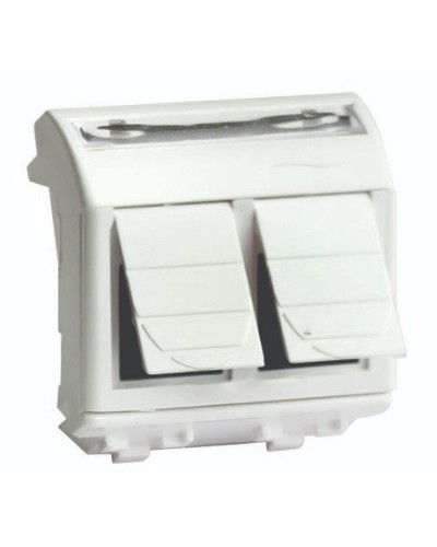 Розетка RJ-45 Brava 2 модуля слоновая кость (75656S): Розетка компьютерная с двумя разъёмами в Благовещенске