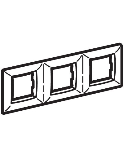 Рамка на 2+2+2 модуля (трехместная), белая (75013W): Рамка трехместная, Brava в Благовещенске
