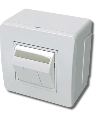 Коробка в сборе с 1 розеткой RJ45, кат.5е, белая (10665): Коробка в сборе в Благовещенске