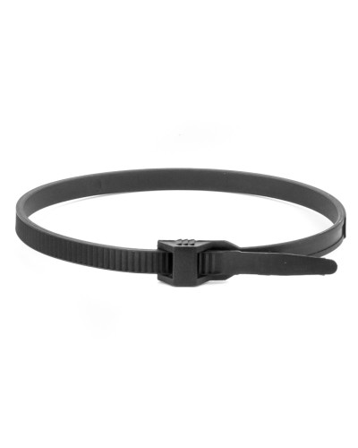 Хомут 9х300 P6.6 черный (100шт) (26502SR). Хомут с плоским замком. ДКС в Благовещенске