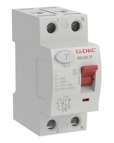 YON MAX MDL100 ВДТ, 2P, 10mA, 25A, АС (MDL100-2P1-25-AC). Автоматический выключатель дифференциальный (УЗО). ДКС в Благовещенске