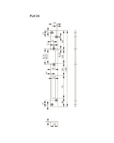 FLH24. Запорная планка длинная. dormakaba в Благовещенске