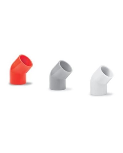 Ecoplast поворот 45гр., для аспирационной системы D25, АБС, серый (10 шт) (49225-10GR). Поворот для аспирационной системы. Экопласт в Благовещенске