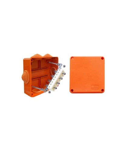 Коробка JBS100 100х100х55, 6 вых., 3P (0,15…4мм²) (43107HF): Коробка монтажная, огнестойкая, без галогена в Благовещенске