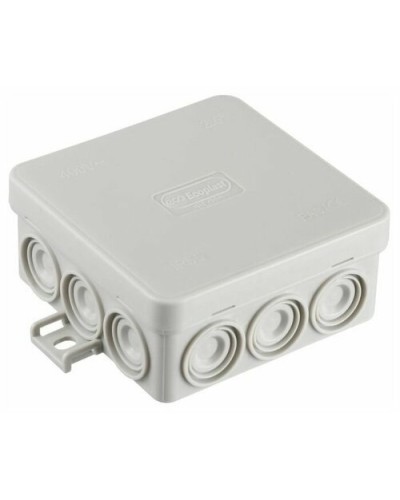 Коробка JBL085 85х85х38, 12 вых., 4P (0,15...6мм²) серая (43755HF-GR). Коробка монтажная, огнестойкая, без галогена. Экопласт в Благовещенске