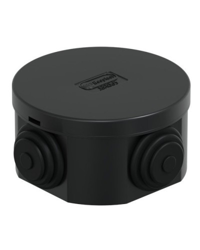 Коробка JBR065 D=65х35, 4 вых., IP44, черная (44004BL-1). Коробка монтажная. Экопласт в Благовещенске