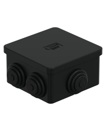 Коробка JBS070 70х70х40, 6 вых., IP44, черная (44056BL-1). Коробка монтажная. Экопласт в Благовещенске