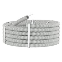 Труба HFFR тяжелая D40, серая (21140HF-GR): Труба гофрированная, с зондом, не распространяющая горение, без галогена