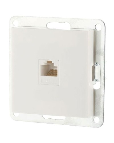 Розетка RJ-45 кат.5е с накладкой, белый LK80 (846104-1). Розетка компьютерная. Экопласт в Благовещенске