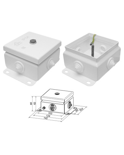 КМ IP55-1010 (без DIN рейки). Коробка монтажная электротехническая. Гефест в Благовещенске