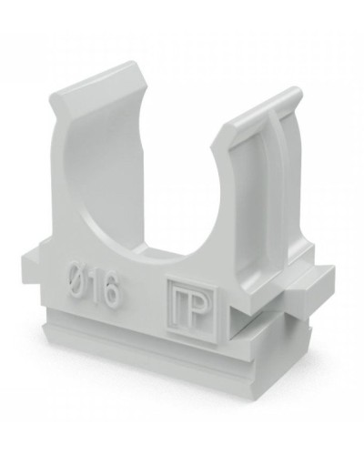 Крепеж-клипса для труб АБС-пластик в п/э D16 (100 шт) (PR.02616). Крепление для труб ПВХ. Промрукав в Благовещенске