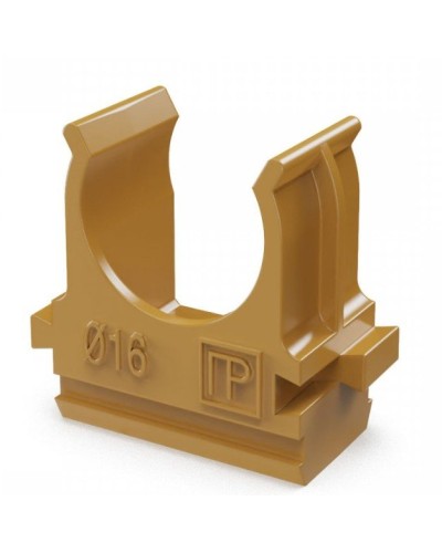 Крепёж-клипса для труб АБС-пластик бук D16 (100 шт) (PR13.0045). Крепление для труб ПВХ. Промрукав в Благовещенске