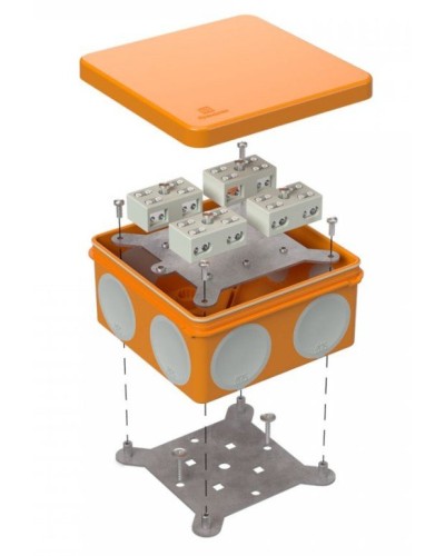 Коробка огнестойкая 100х100х50 (60-0300-FR6.0-4-8-Р Е15-Е60). Коробка огнестойкая для открытой установки. Промрукав в Благовещенске