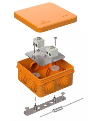 Коробка огнестойкая 80х80х40 (40-0210-FR1.5-4-П). Коробка огнестойкая для открытой установки. Промрукав в Благовещенске