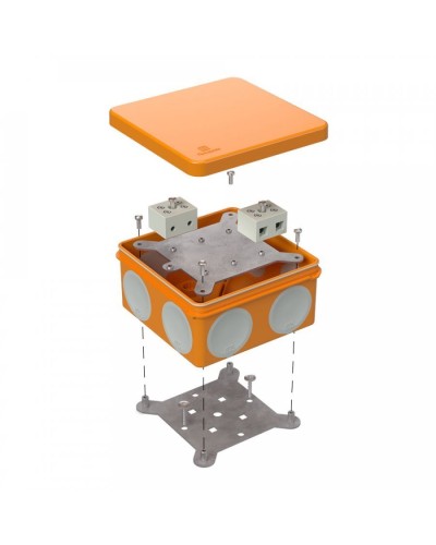 Коробка огнестойкая 60-0300-FR2.5-4 Е15-Е120 100х100х50. Коробка огнестойкая для открытой установки. Промрукав в Благовещенске