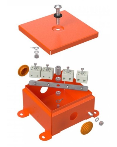 Коробка огнестойкая 110х110х65 (70-0360-FR6.0-8). Коробка огнестойкая для открытой установки. Промрукав в Благовещенске