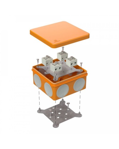Коробка огнестойкая 100х100х50 (60-0300-FR2.5-8). Коробка огнестойкая для открытой установки. Промрукав в Благовещенске