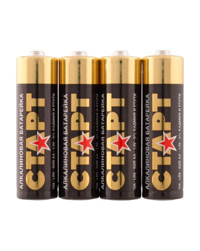 СТАРТ LR6-SH4-BOX (1,5 В, AA, LR6), упак. 4 шт.. Алкалиновые батарейки. СТАРТ в Благовещенске