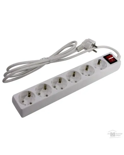 SP6W-230. Сетевой фильтр 6 розеток, 3м, белый. 5bites в Благовещенске