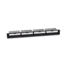 PL-24-KJ-RJ45-Cat.6a-180T (11832c): Патч-панель 19" (1U), 24 порта RJ-45, категория 6a, с задним кабельным организатором