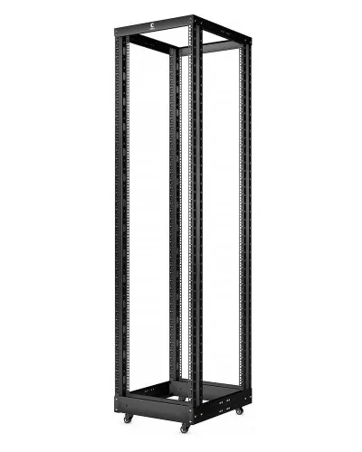 RA-42U-1000-BK (10160c). Открытая стойка 19, 42U, двухрамная, усиленная, цвет черный. CABEUS в Благовещенске