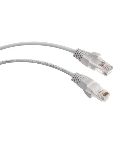 PC-UTP-RJ45-Cat.5e-15m (7700c), серый. Патч-корд медный. CABEUS в Благовещенске