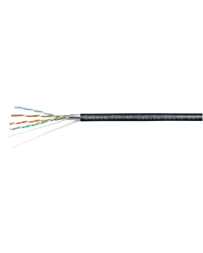 FTP-4P-Cat.5e-SOLID-OUT-LSZH-UV-100 (7176c-5). Кабель «витая пара» (LAN) для структурированных систем связи. CABEUS в Благовещенске
