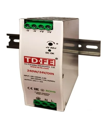 240W/24V/DIN. Источник вторичного электропитания резервированный. FARADAY в Благовещенске