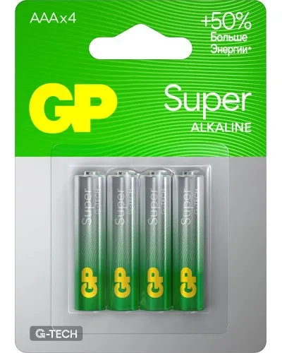 GP Super Alkaline 15A AA (GP 15AA21-2CRSBC4), упак. 4 шт. БЛИСТЕР. Алкалиновые батарейки. GP Batteries в Благовещенске