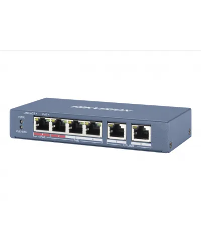 DS-3E0106P-E/M. Коммутатор с питанием POE. Hikvision в Благовещенске