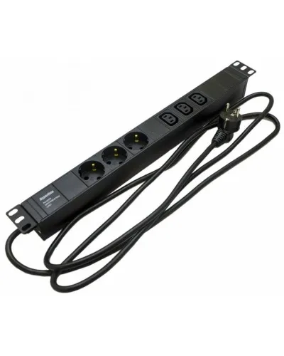 SHE19-3SH-3IEC-2.5EU. Блок розеток 19. Hyperline в Благовещенске