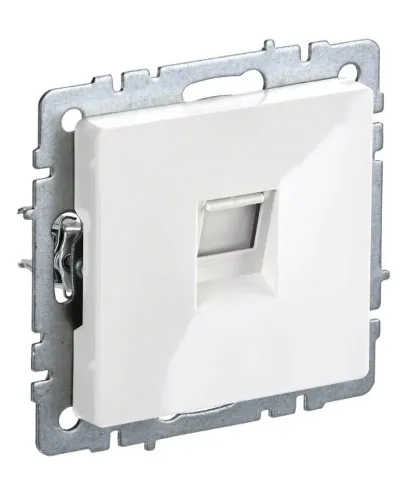 Розетка RJ45 РК10-БрБ кат.5E, белая BRITE (BR-K10-1-K01). Розетка компьютерная. IEK в Благовещенске