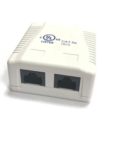 RJ-45-2 (8P8C) CAT5e, 2 выхода (LISTED) компьютерная розетка: Розетка компьютерная 2 выхода в Благовещенске