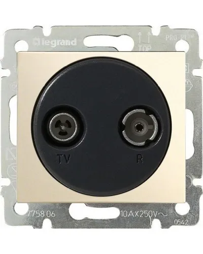 Розетка Valena TV/FM, концевая, слоновая кость (774333). Розетка. LegranD в Благовещенске