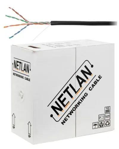 U/UTP 4pair, Cat5e, Out, PE, CCA (CCA-UU004-5E-PE-BK) . Кабель «витая пара» (LAN) для структурированных систем связи. NETLAN в Благовещенске