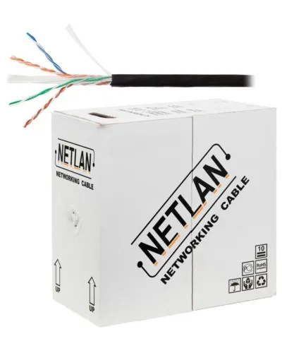 U/UTP 4pair, Cat6, Solid, Out, PE (EC-UU004-6-PE-BK). Кабель «витая пара» (LAN) для структурированных систем связи. NETLAN в Благовещенске