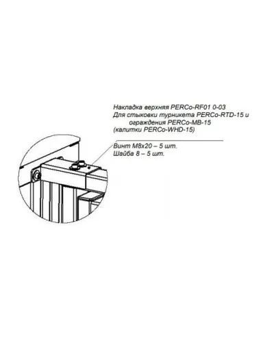 PERCo-RF01 0-03. Накладка верхняя. PERCo в Благовещенске