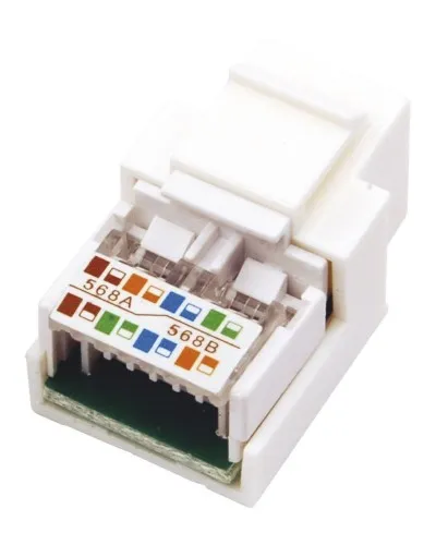 Модуль Keystone Jack RJ-45(8P8C), UTP, CAT 5e, тип 180 градусов, белый REXANT (03-1011). Модуль Keystone Jack. Rexant в Благовещенске