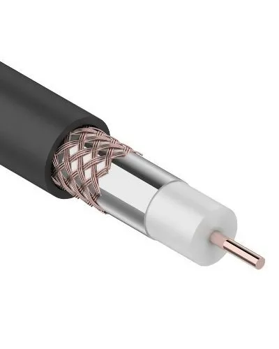 RG-6U+Cu, 75 Ом, Cu/Al/Cu, 64%, 100м. OUTDOOR REXANT (01-2222). Кабель коаксиальный радиочастотный. Rexant в Благовещенске