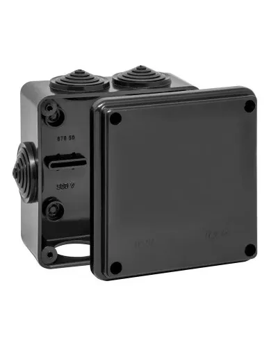 Коробка TYCO ОП 100х100х50мм УХЛ1 IP54 черный (67050Ч). Коробка распределительная. RuVinil в Благовещенске
