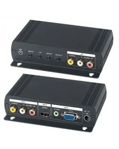 AD001HH. Преобразователь композитного видео и аудиосигналов в VGA и HDMI. SC&T в Благовещенске