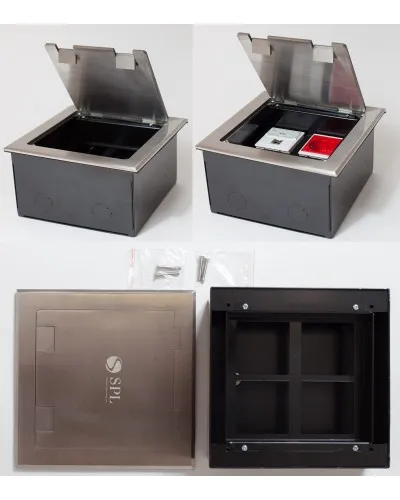 Люк на 4 поста (45х45), из нержавеющей стали, с коробкой, IP40 (300014). Люк. SPL в Благовещенске