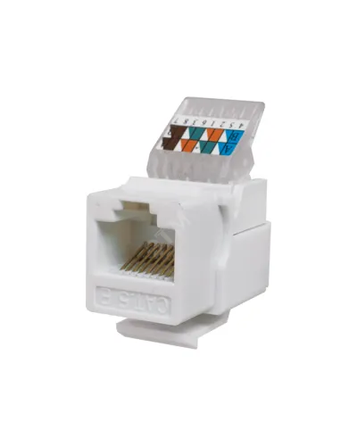 Модуль-вставка Keystone Кат5е, без.инстр.зад, белый UTP (10-0312): Вставка Keystone Jack RJ-45 в Благовещенске
